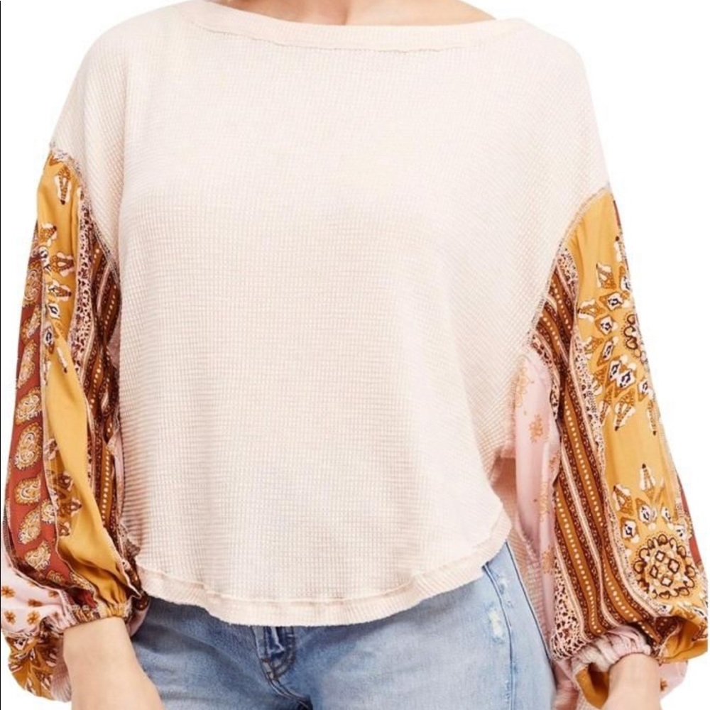 Free people thermal with balloon sleeves